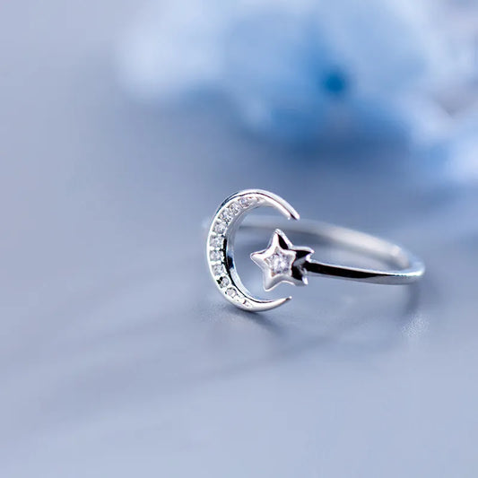 Moon & Stars Open Ring