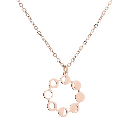 Moon Phase Galaxy Stainless Steel Necklace
