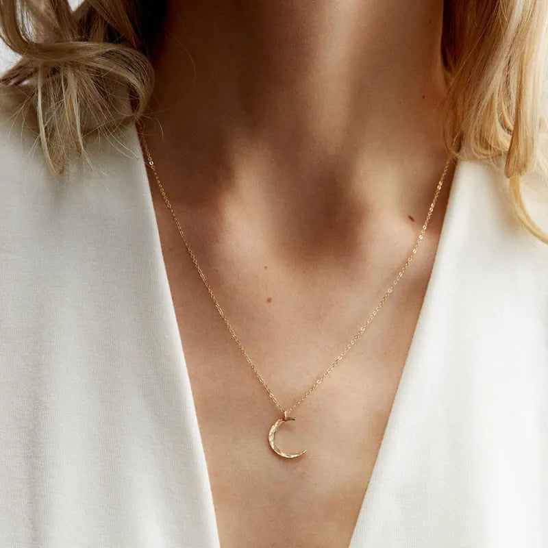 Moon Pendant Necklace – European & American Style