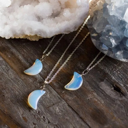 Transparent Moon Stone Necklace