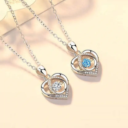 Luxury Heart Necklace with Rhinestones