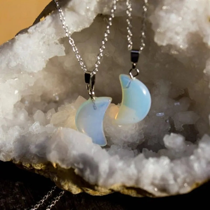 Transparent Moon Stone Necklace