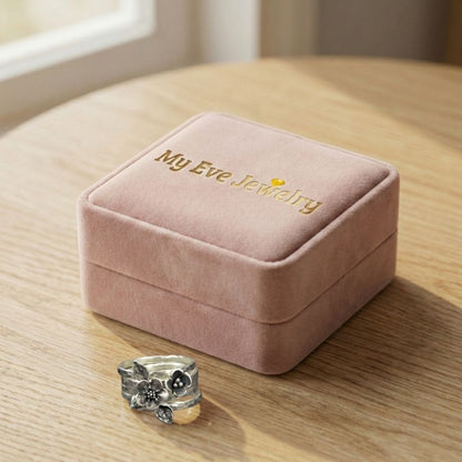 Vintage Flower Silver Layer Ring