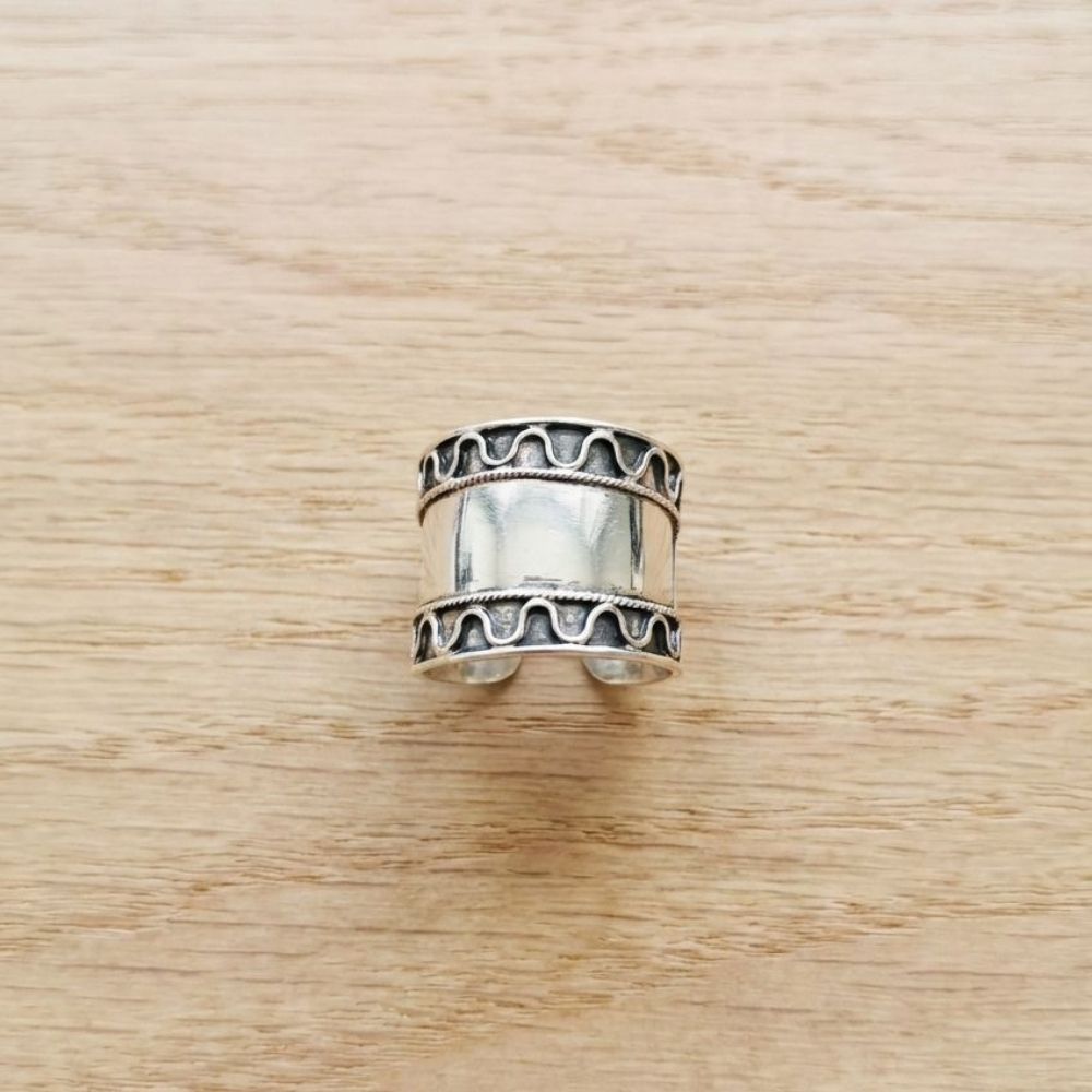 Vintage Silvered Form Ring