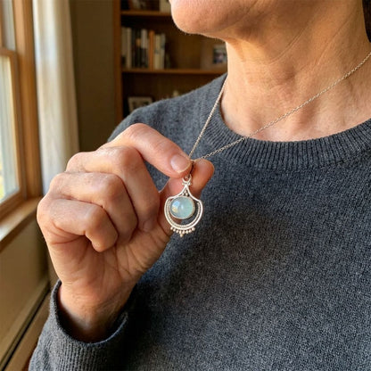 Vintage Green Stone Necklace
