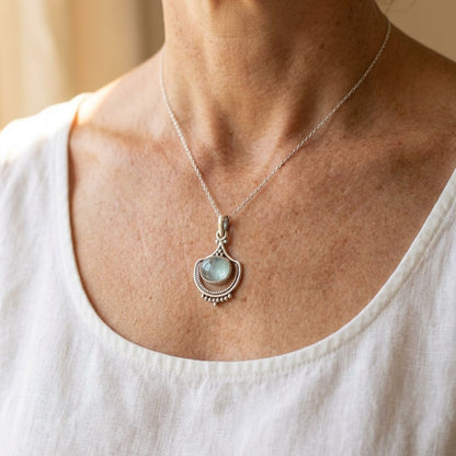 Vintage Green Stone Necklace