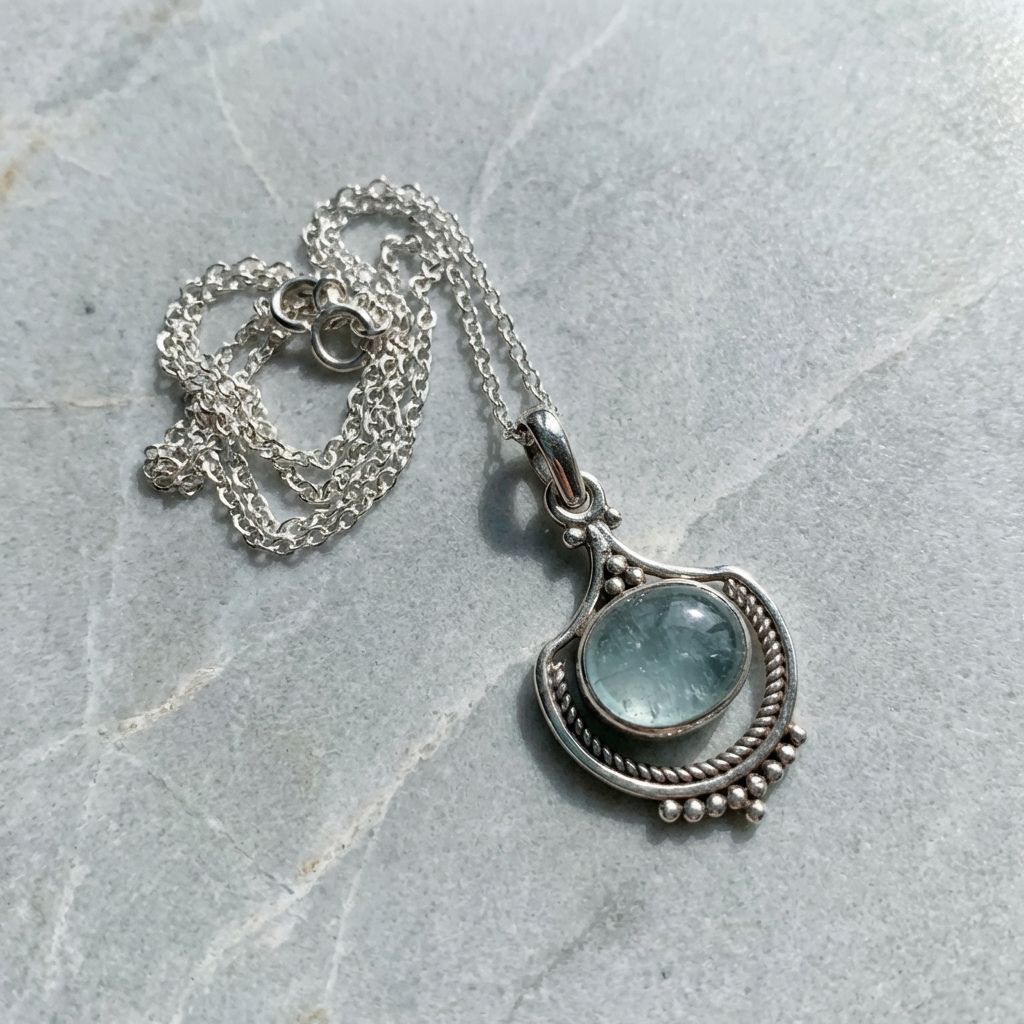 Vintage Green Stone Necklace