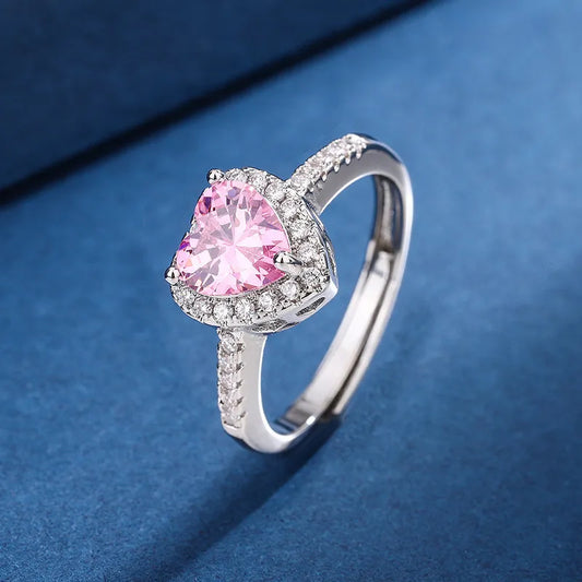 Micro-Zircon Love Heart Ring
