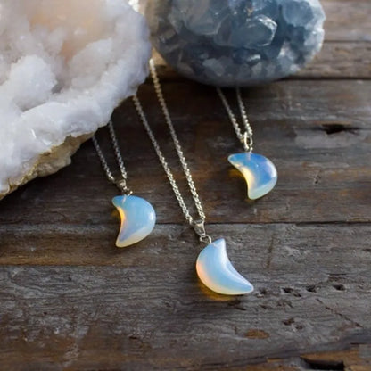 Transparent Moon Stone Necklace